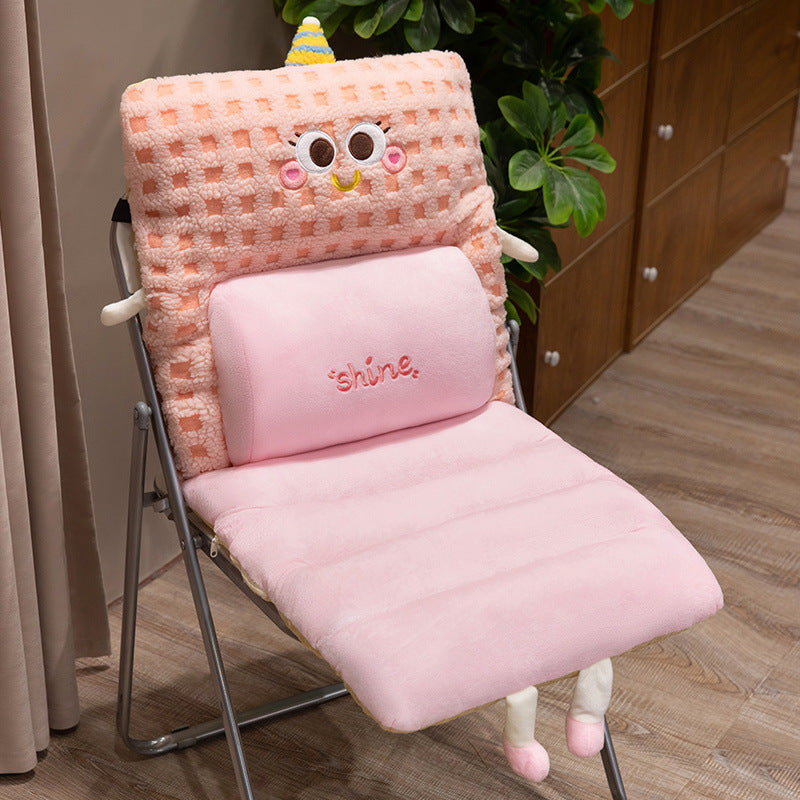 Cartoon Plush Chair Cushion Set