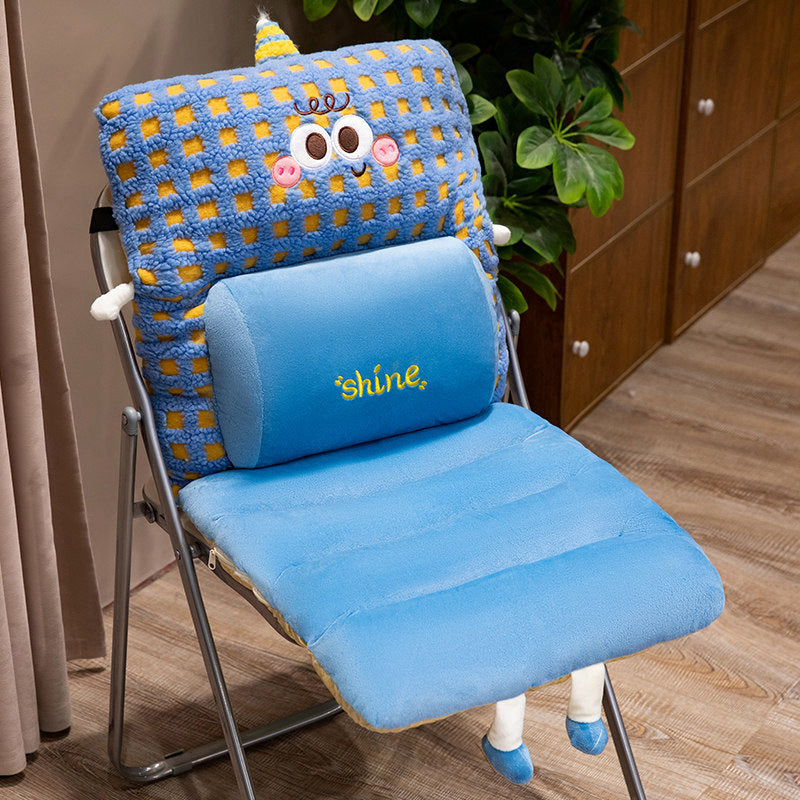 Cartoon Plush Chair Cushion Set