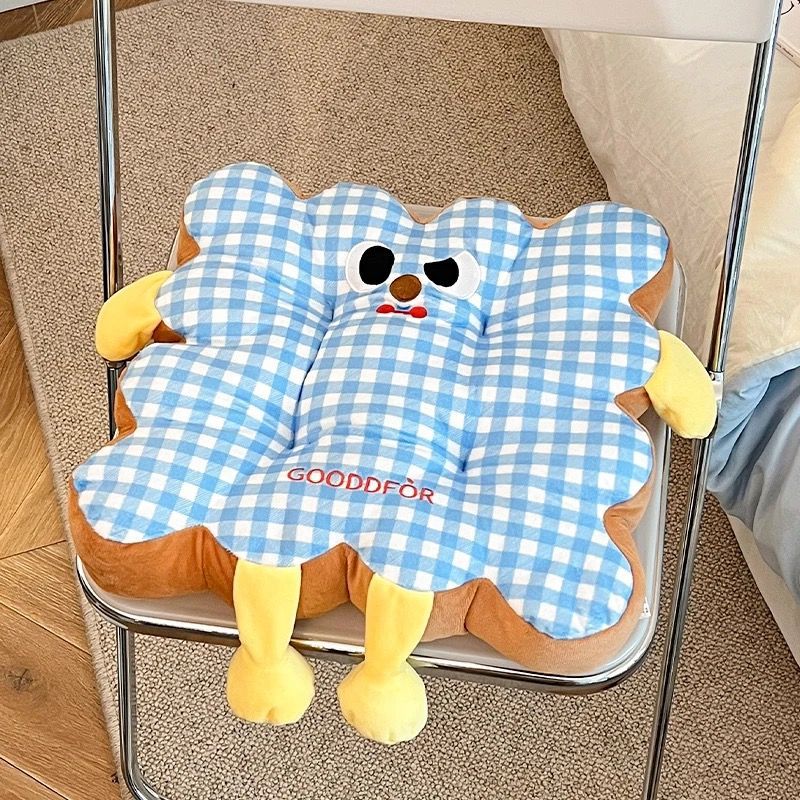 Gingham Cat Plush Cushion