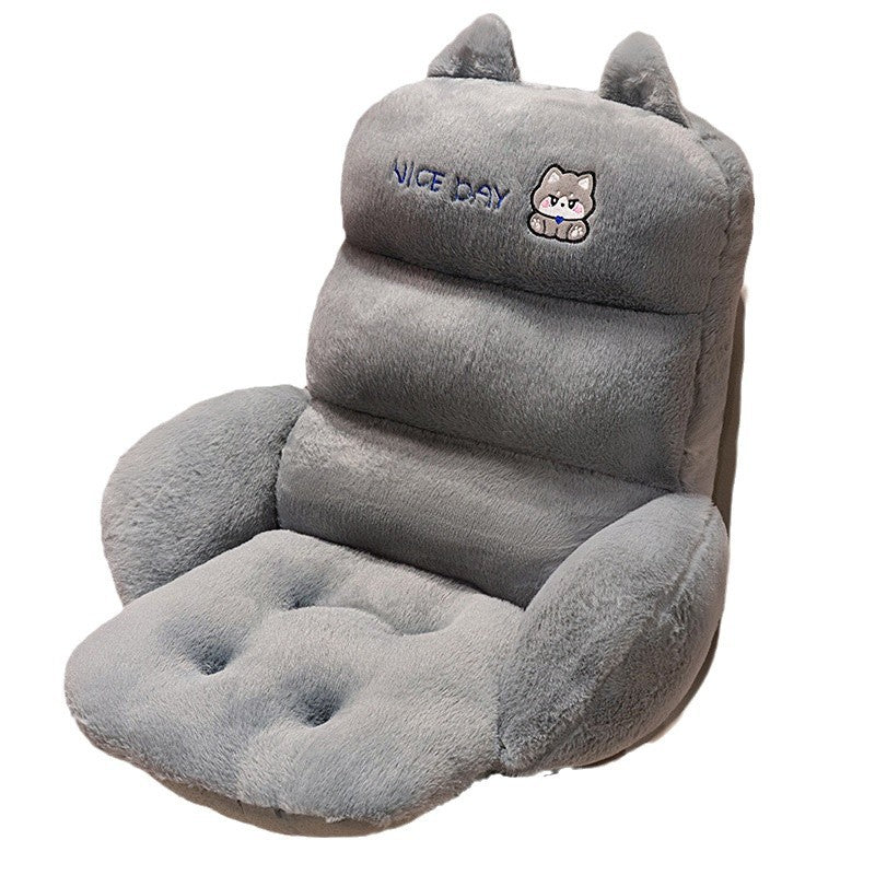Plush Backrest Seat Cushion