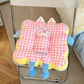 Gingham Cat Plush Cushion