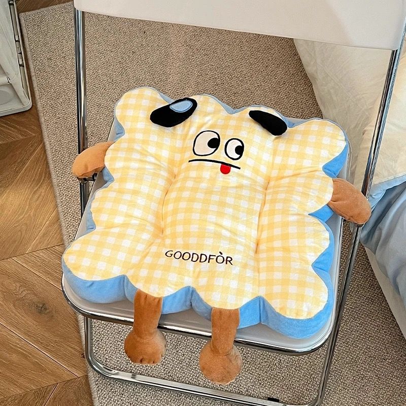 Gingham Cat Plush Cushion