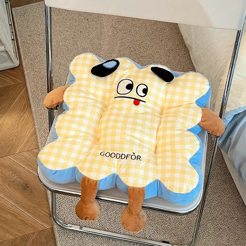 Gingham Cat Plush Cushion
