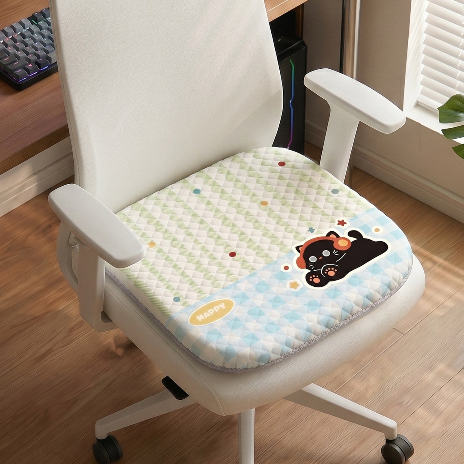 Monster Print Round Seat Cushion