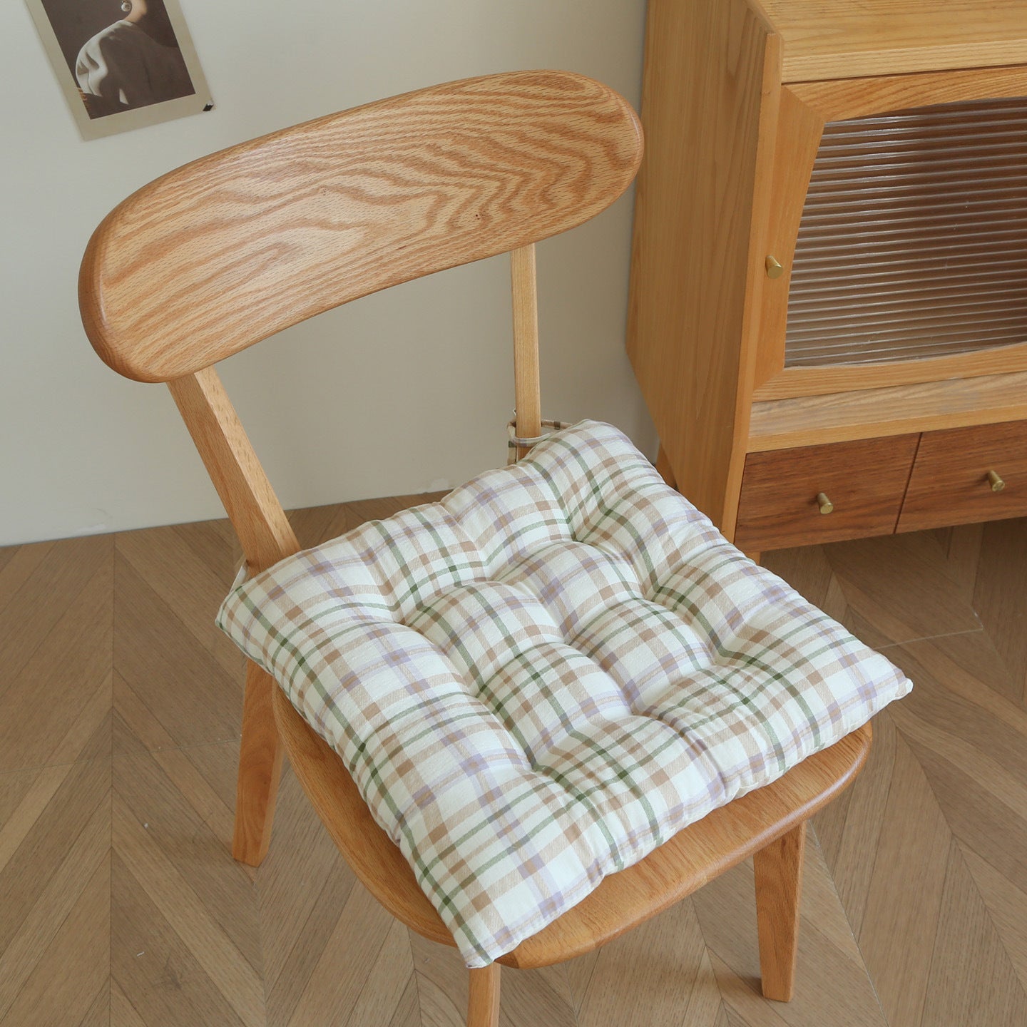 Plaid Seat Cushion